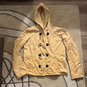 Obey Cream rain coat  with Chain Detail